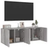 Kép 5/11 - 2 db szürke sonoma színű fali TV-szekrény 60 x 30 x 41cm