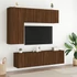 Kép 3/11 - 2 db barna tölgyszínű falra szerelhető TV-szekrény 60x30x41 cm