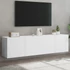Kép 1/11 - 2 db fehér falra szerelhető TV-szekrény 80 x 30 x 41 cm