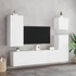 Kép 3/11 - 2 db fehér falra szerelhető TV-szekrény 80 x 30 x 41 cm