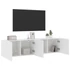 Kép 5/11 - 2 db fehér falra szerelhető TV-szekrény 80 x 30 x 41 cm