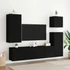 Kép 3/11 - 2 db fekete falra szerelhető TV-szekrény 80 x 30 x 41 cm