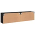 Kép 9/11 - 2 db fekete falra szerelhető TV-szekrény 80 x 30 x 41 cm