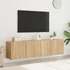 Kép 4/11 - 2 db sonoma tölgy színű fali TV-szekrény 80 x 30 x 41 cm
