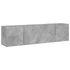 Kép 2/11 - 2 db betonszürke falra szerelhető TV-szekrény 80 x 30 x 41 cm