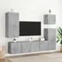 Kép 3/11 - 2 db betonszürke falra szerelhető TV-szekrény 80 x 30 x 41 cm