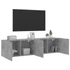 Kép 5/11 - 2 db betonszürke falra szerelhető TV-szekrény 80 x 30 x 41 cm