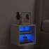 Kép 3/11 - Fehér falra szerelhető TV-szekrény LED-lámpákkal 30x28,5x30 cm