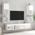 Kép 5/11 - Fehér falra szerelhető TV-szekrény LED-lámpákkal 30x28,5x30 cm