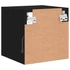 Kép 11/11 - 2 db fekete fali TV-szekrény LED-világítással 30 x 28,5 x 30 cm