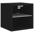 Kép 8/11 - 2 db fekete fali TV-szekrény LED-világítással 30 x 28,5 x 30 cm