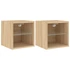 Kép 2/11 - 2 db sonoma tölgy fali TV-szekrény LED-ekkel 30x28,5x30 cm