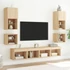 Kép 5/11 - 2 db sonoma tölgy fali TV-szekrény LED-ekkel 30x28,5x30 cm