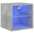 Kép 2/11 - Betonszürke fali TV-szekrény LED-világítással 30 x 28,5 x 30 cm