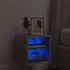 Kép 3/11 - Betonszürke fali TV-szekrény LED-világítással 30 x 28,5 x 30 cm