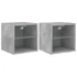 Kép 2/11 - 2 db betonszürke fali TV-szekrény LED-ekkel 30 x 28,5 x 30 cm