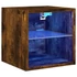 Kép 2/11 - Füstös tölgy színű fali TV-szekrény LED-ekkel 30 x 28,5 x 30 cm
