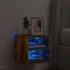 Kép 3/11 - Füstös tölgy színű fali TV-szekrény LED-ekkel 30 x 28,5 x 30 cm