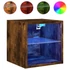 Kép 7/11 - 2 db füstös tölgy fali TV-szekrény LED-ekkel 30 x 28,5 x 30 cm