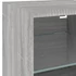 Kép 11/11 - Szürke sonoma színű fali TV-szekrény LED-ekkel 30x28,5x30 cm