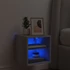 Kép 3/11 - Szürke sonoma színű fali TV-szekrény LED-ekkel 30x28,5x30 cm