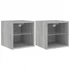 Kép 2/11 - 2 db szürke sonoma fali TV-szekrény LED-ekkel 30x28,5x30 cm