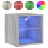 Kép 6/11 - 2 db szürke sonoma fali TV-szekrény LED-ekkel 30x28,5x30 cm