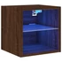 Kép 2/11 - Barna tölgy színű fali TV-szekrény LED-ekkel 30 x 28,5 x 30 cm