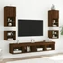Kép 5/11 - Barna tölgy színű fali TV-szekrény LED-ekkel 30 x 28,5 x 30 cm