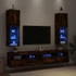 Kép 4/11 - 2 db füstös tölgy színű TV-szekrény LED-ekkel 30,5x30x102 cm