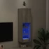 Kép 5/11 - Szürke sonoma színű TV-szekrény LED-lámpákkal 30,5x30x102 cm