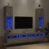 Kép 4/11 - 2 db szürke sonoma TV-szekrény LED-ekkel 30,5 x 30 x 102 cm