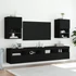 Kép 1/11 - 2 db fekete TV-szekrény LED-világítással 40,5 x 30 x 60 cm