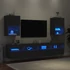 Kép 4/11 - 2 db fekete TV-szekrény LED-világítással 40,5 x 30 x 60 cm