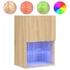 Kép 6/11 - 2 db sonoma tölgy színű TV-szekrény LED-ekkel 40,5 x 30 x 60 cm