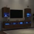 Kép 4/11 - 2 db barna tölgy színű TV-szekrény LED-ekkel 40,5 x 30 x 60 cm