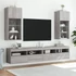 Kép 3/11 - Szürke sonoma színű TV-szekrény LED-lámpákkal 40,5x30x90 cm