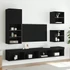 Kép 3/11 - Fekete TV-szekrény LED lámpákkal 40,5 x 30 x 102 cm