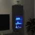 Kép 5/11 - Fekete TV-szekrény LED lámpákkal 40,5 x 30 x 102 cm