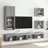 Kép 3/11 - Szürke sonoma színű TV-szekrény LED-lámpákkal 40,5x30x102 cm