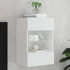 Kép 1/11 - Fehér falra szerelhető TV-szekrény LED-lámpákkal 40x30x60,5 cm