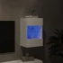 Kép 4/11 - Fehér falra szerelhető TV-szekrény LED-lámpákkal 40x30x60,5 cm