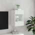 Kép 5/11 - Fehér falra szerelhető TV-szekrény LED-lámpákkal 40x30x60,5 cm