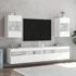 Kép 6/11 - Fehér falra szerelhető TV-szekrény LED-lámpákkal 40x30x60,5 cm