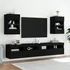 Kép 6/11 - Fekete fali TV-szekrény LED-világítással 40x30x60,5 cm