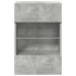 Kép 8/11 - 2 db betonszürke fali TV-szekrény LED-del 40x30x60,5 cm