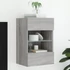 Kép 1/11 - Szürke sonoma színű fali TV-szekrény LED-del 40x30x60,5 cm