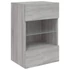 Kép 3/11 - Szürke sonoma színű fali TV-szekrény LED-del 40x30x60,5 cm