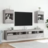 Kép 6/11 - Szürke sonoma színű fali TV-szekrény LED-del 40x30x60,5 cm