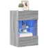 Kép 4/11 - 2 db szürke sonoma fali TV-szekrény LED-ekkel 40x30x60,5 cm